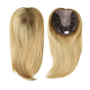 Quality 100% European Virgin Hair women Mono hair topper natural color double drawn full end full coverage mono wefted Topper wholesale