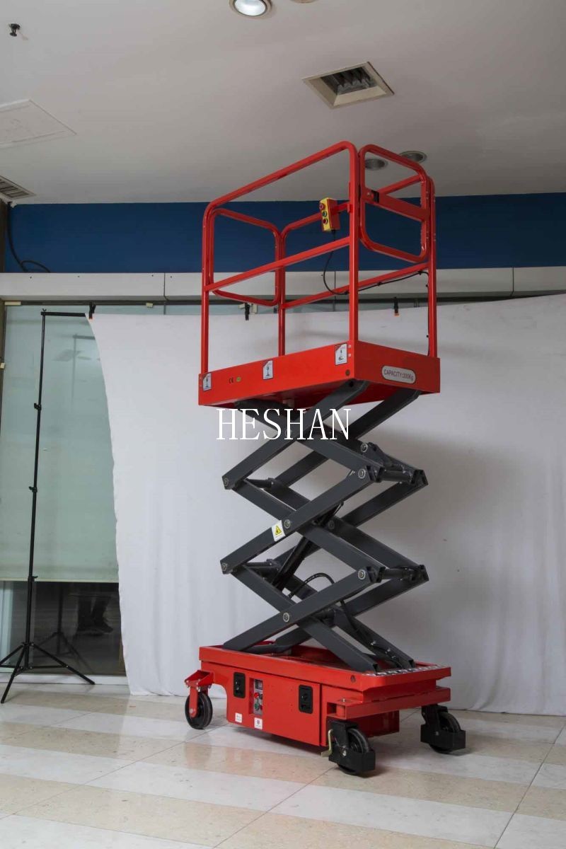 Semi Electric Small Scissor Lift Table Platform 4.8M Narrow Aisle Capabilities