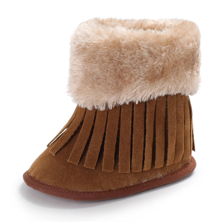 New designed Faux suede Tassel 0-2 years boy and girl Soft sole baby boots booties