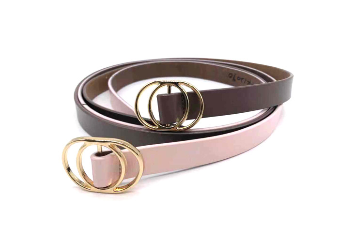 Pink Women 1.8cm Decorative Skinny Belts For Ladies