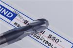 Black Coating Long Flute End Mill , R5*100 10 mm AOL 100 mm Ball Nose Milling