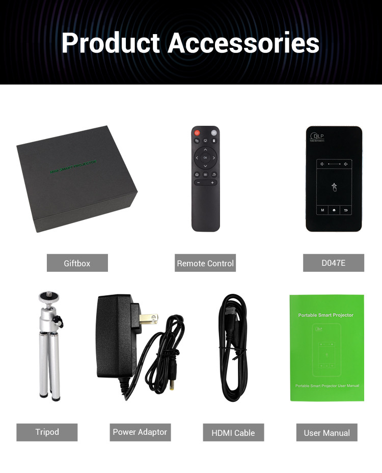 Best Selling Android DLP Video Projector DLP 4K Smart Portable Short Throw Multimedia Mini Pocket Projector