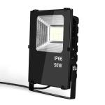 Aluminum+Tempered Glass Black housing 50w Driverless LED Flood light Housing