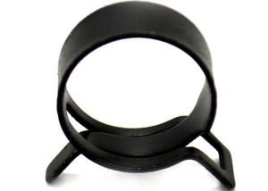 Quality 25mm Diameter Black Plated Single Ear Stepless Hose Clamps wholesale
