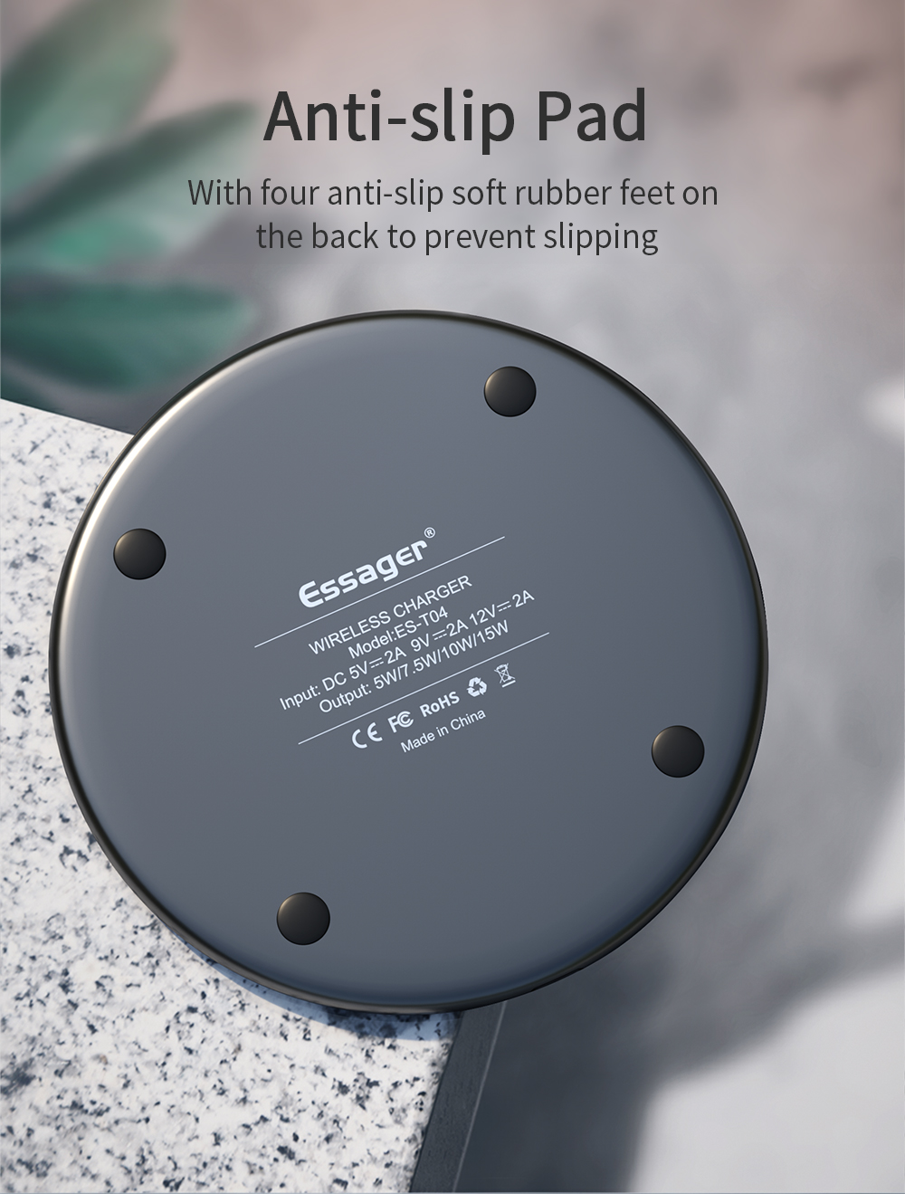 Essager Mirror Desktop Wireless Chargers 15W 10W 7.5W 5W Qi Wireless Phone Charger