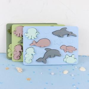 Quality Ocean World Silicone Puzzle BPA Free Eco Friendly For Kids Education wholesale