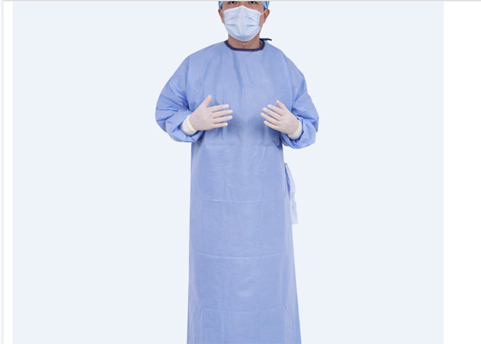 Sterile Waterproof Surgery 25g Blue Isolation Gowns