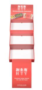Quality 4C Cardboard Shelf Display Floor Stands Matte Lamination wholesale