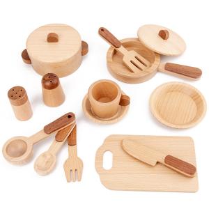 Quality Children'S Log Wooden Kitchen Toy Set Simulation Mini Educational wholesale