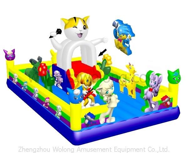 frozen jumping castle, air bouncer