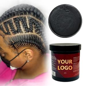 Quality 16oz Non Greasy Strong Hold Loc Edge Control Wax for Private Label and Braiding Gel wholesale