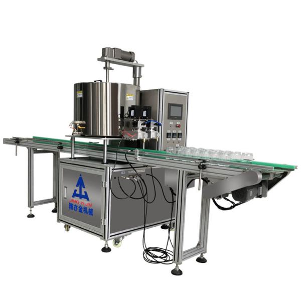 Cream And Oil Heated Filling Machine 80L Double Head Gear Pump Heating Filling