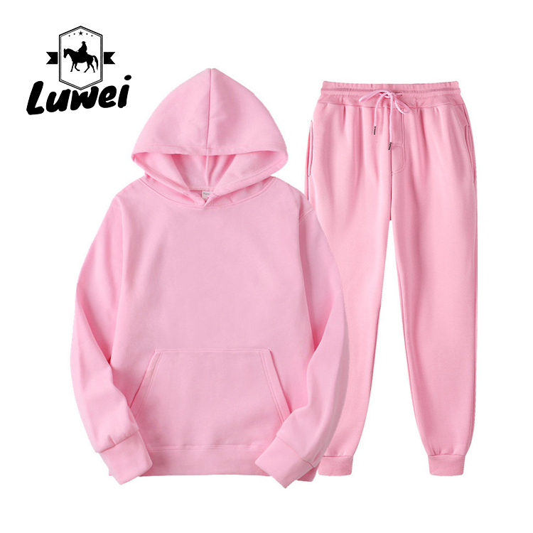 Custom Felpe Con Cappuccio Bluzy Bulk Premium Blank Oversized Cut And Sew Heavy Sweatpants And Hoodie Set