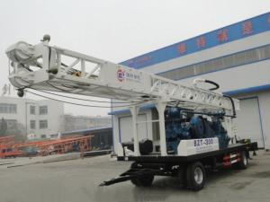 Quality 97KW Diesel Pile Drilling Machine , 300m depth Trailer Mounted Water Well Drilling Rig wholesale