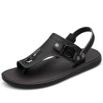 Comfortable Mens Leather Slippers Shoes With Genuine Leather Upper