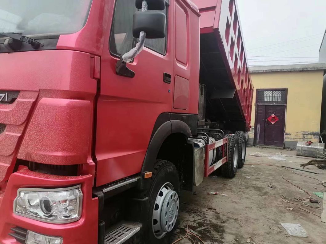 Low Price Tipper Truck Construction Dump Trucks for Sale Red Transportation Truck HOWO 6*4 371HP