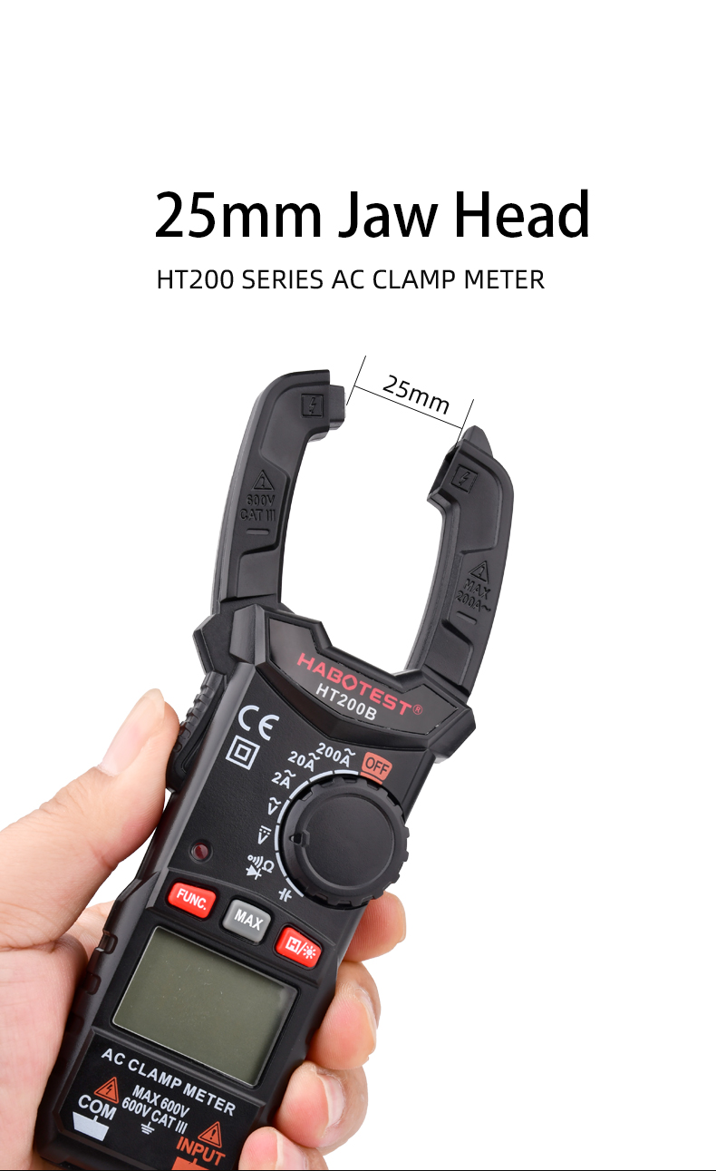 2000 Counts Auto Range 200A 2000uF Digital Clamp Meters