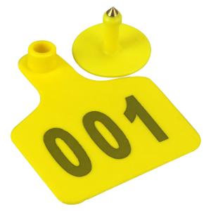 Quality Veterinary CMYK Cow Ear Tags Plastic 74mm Farm Copper Head Livestock wholesale