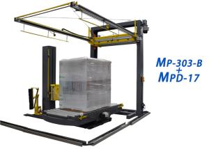 Quality PLC Programmable Automatic Pallet Dispenser Top Coating Film Saves Manpower wholesale