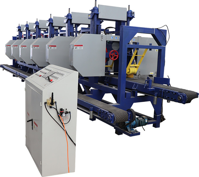 6 Heads multiple Horizontal Resaw Band Saws For Large Wood Cants /wood resaws machine