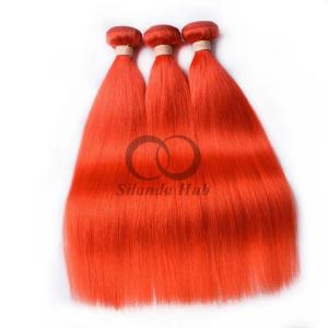 Quality Orange Red Straight Remy Human Hair Bundles Sew In Weave Bundles Brazilian Bundle Deals wholesale