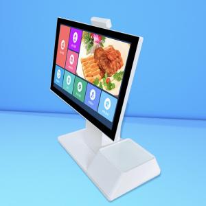 Desktop Self Service Touch Screen Ordering Kiosk Dual Screen Cashier Machine
