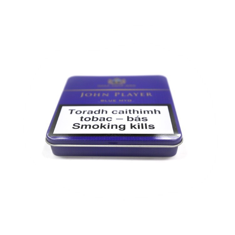 Two Pieces Cigar Tin Box With Hinge Silver Inside Rolled Out Lid