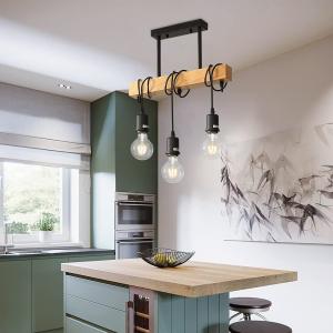 Quality E27 Industrial Pendant Lighting, 3-Light Vintage Winding Lamp LOFT Bar wood pendant light(WH-VP-58) wholesale