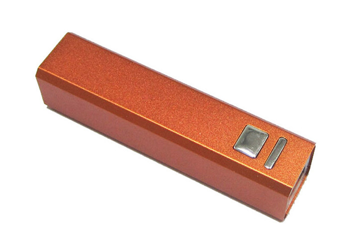 2600mAh Square Slim Metal Power Bank Mix Colors With Customized Logo