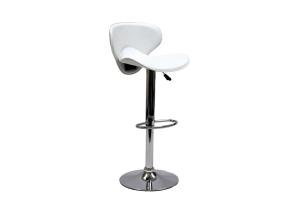 Quality White Height Adjustable Swivel PU Leather Round Bar Stools wholesale