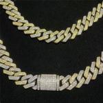 Jewelry Baguette Moissanite Hip Hop Chains Luxury Cuban Moissanite Cuban Chain