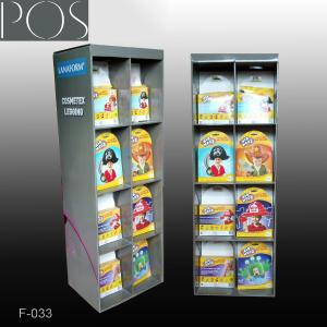 Quality Advertising cardboard floor book display stand with grids wholesale