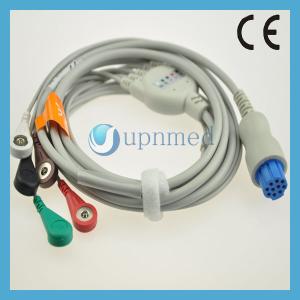 Quality Datex one piece 5 lead clip ecg cable,round 10 pins wholesale
