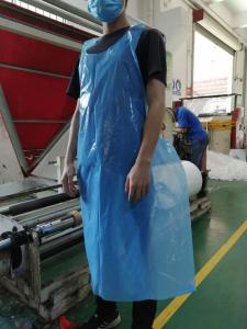 Quality Large Adult Disposable Haircut Apron Heal Seal Plastic PE Smock Apron wholesale