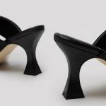 Square Open Toe Size 9 Women High Heel Sandals Slip On Thin Heel