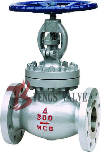Carbon Steel Industrial Globe Valve , A216 WCB ANSI Flanged Plug Disc Globe