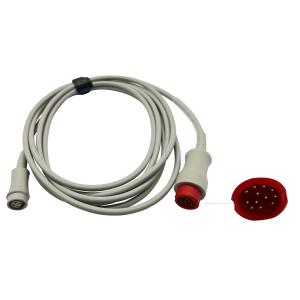 Quality Mindray 12pin To 4pin IBP Adapter Cable 3m Grey Latex Free TPU Jackets wholesale