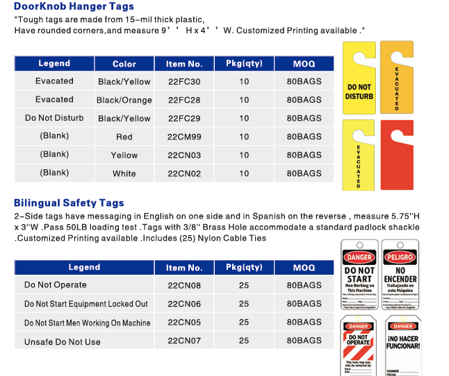 Customize Film Plastic Safety Tag Can Write Waterproof Vinyl Hang Tags