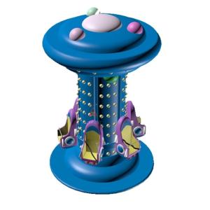 Quality Kiddy Indoor Mini Drop Tower , Ocean Design Free Fall Ride 1 Year Warranty wholesale