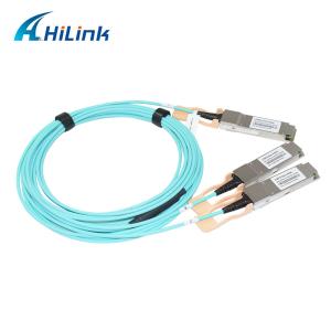 Quality QSFP56 200G To 2xQSFP56 AOC Active Optical Cable 1 - 50m For Data Centers / Cloud Networks wholesale