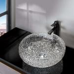 Ball Shape Round Bowl Bathroom Sink Vessel 170mm Crystal Clear Countertop