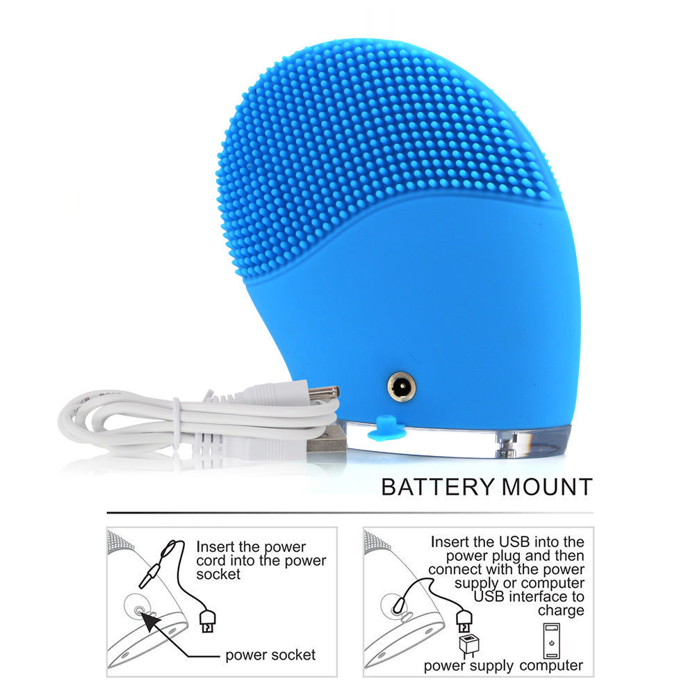 Sonic Rechargeable Facial Cleansing Brush Makeup Remove Cleanser