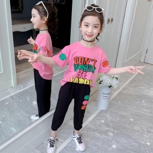 Quality 110CM 160CM Autumn Fashion Kids Girls Clothes Set Sweet Style wholesale