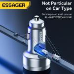 Essager 2022 Fenglang Aluminum alloy digital display car charger 80W 3 in 1 Car