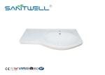 White Rectangular Shape Counter Top Wash Basin Bathroom Wash Basin For Hand