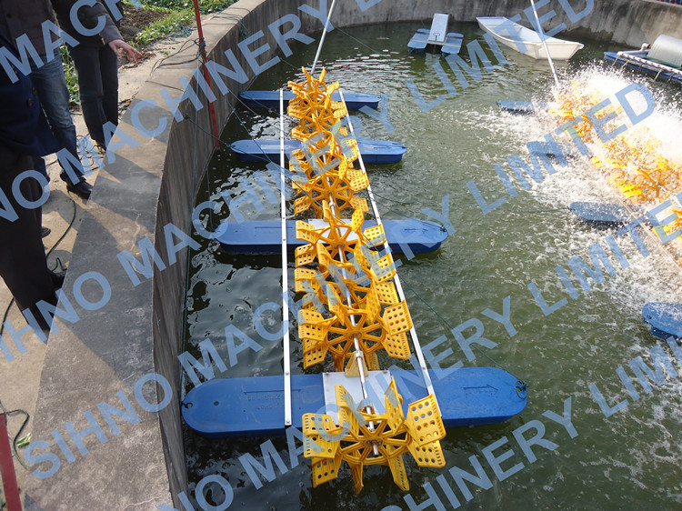 13 Impeller Multi-impellers aerator,Long Arm Diesel Engine Paddle Wheel Aerator