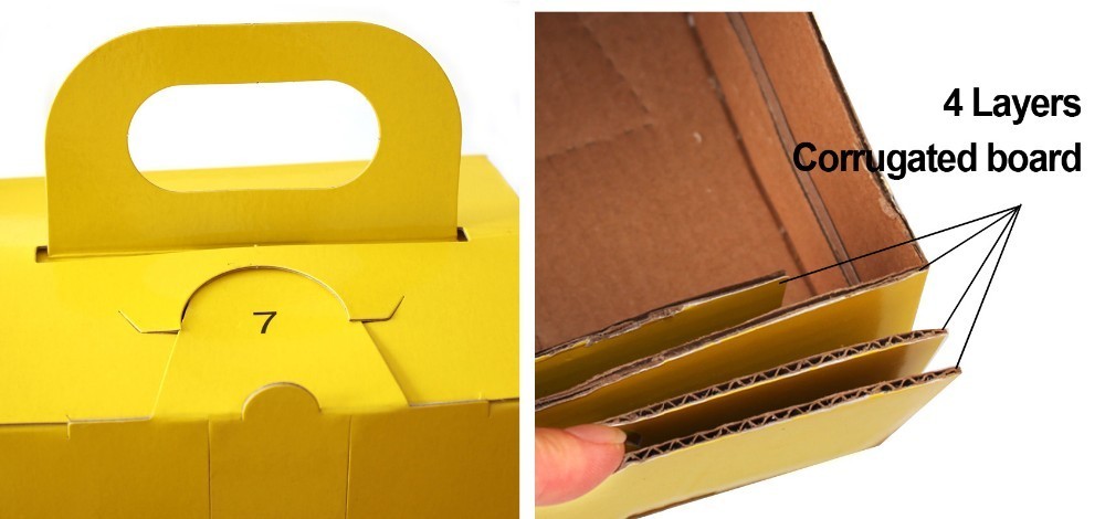 20L Custom printing large capacity corrugated Medical Sharps Box for needles