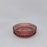 Chili And Brown Glass Bathroom Accessories Round Shape With Diamond Checker
