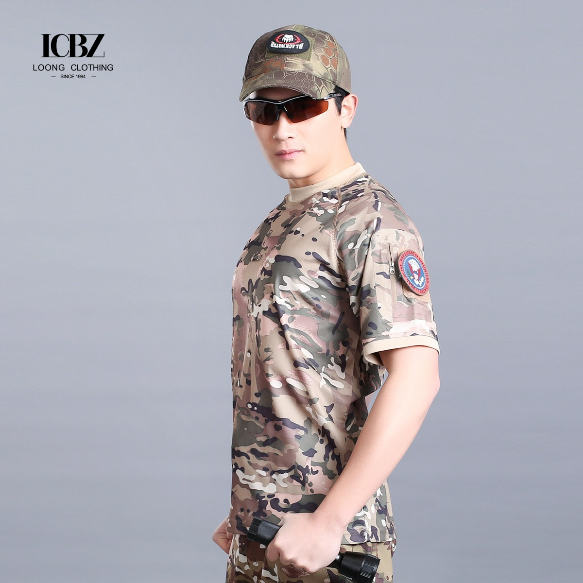 Long Sleeve Tactical Uniform in Woodland Camouflage Customized for Combat Performance