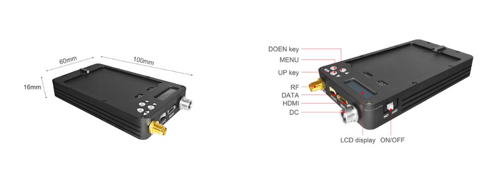 Mini HD COFDM Transmitter 1080P Wireless Body-worn Video Wireless Transmitter up to 20km
